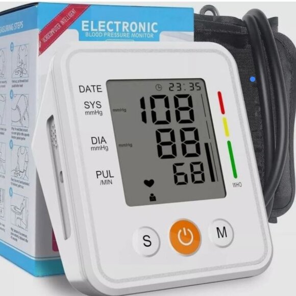 Portable-Small Blood-Pressure Monitors for Home-Use - White TrPoravel BP Machine - Picture 1 of 2
